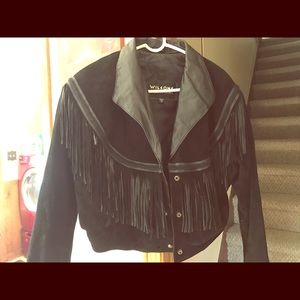 Real authentic leather fringe jacket